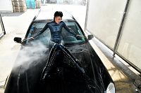 Car wash - enjoy the water without a gasmask!