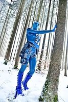 Rubber alien in the snow