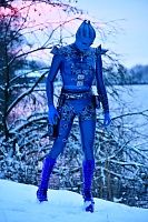 Rubber alien in the snow