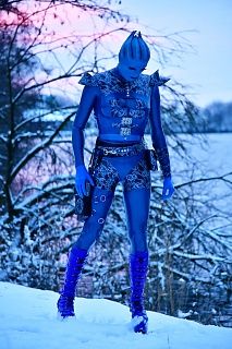 Rubber alien in the snow